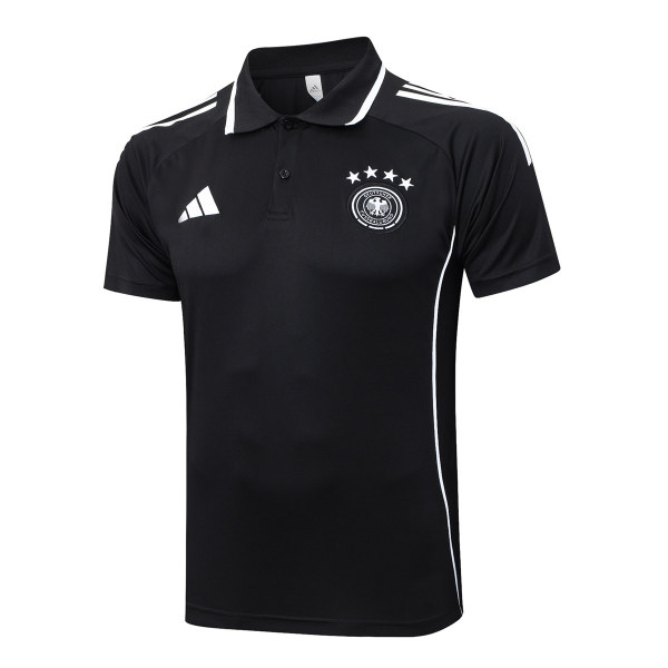 Mens Germany Polo Shirt Black 2025