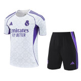 Mens Real Madrid Short Training Suit White 2025/26