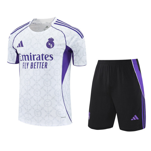 Mens Real Madrid Short Training Suit White 2025/26