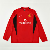 Mens Manchester United Retro Training Top Red 2002/03
