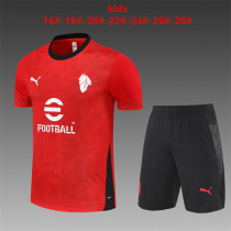 Kids AC Milan Short Training Suit Red 2025/26