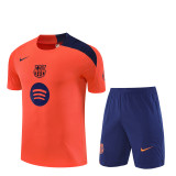 Mens Barcelona Short Training Suit Orange 2025/26
