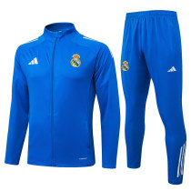 Mens Real Madrid Jacket + Pants Training Suit Blue 2025/26