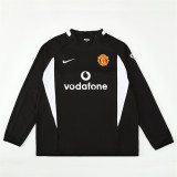 Mens Manchester United Retro Training Top Black 2002/03