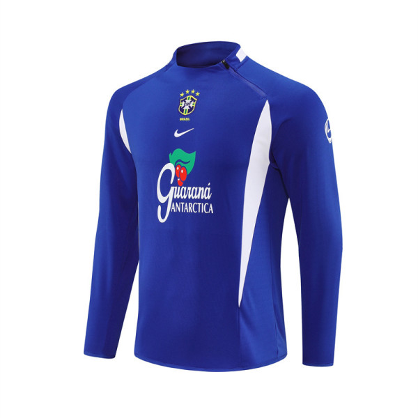 Mens Brazil Retro Training Top Blue 2002