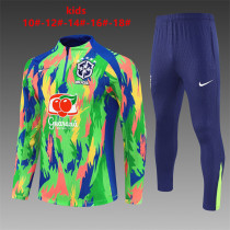 Kids Brazil Training Suit Green 2025