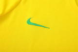 Mens Brazil Short Training Suit Yellow 2025