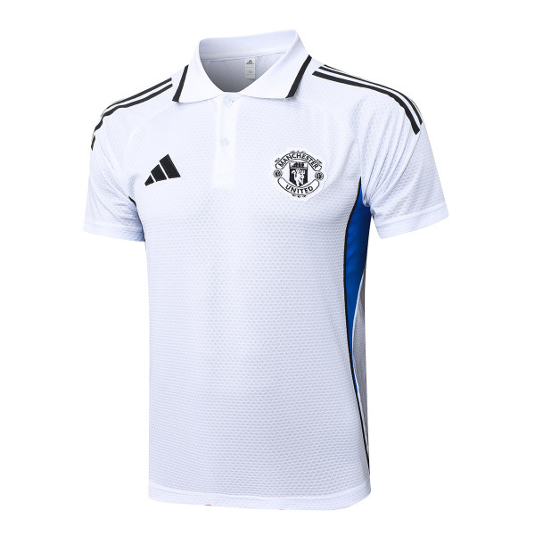 Mens Manchester United Polo Shirt White 2025/26