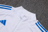 Mens Real Madrid Jacket + Pants Training Suit White - Blue 2025/26