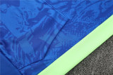 Mens Barcelona Hoodie Sweatshirt + Pants Training Suit Blue 2025/26