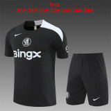 Kids Chelsea Short Training Suit Black 2025/26