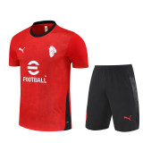 Mens AC Milan Short Training Suit Red 2025/26