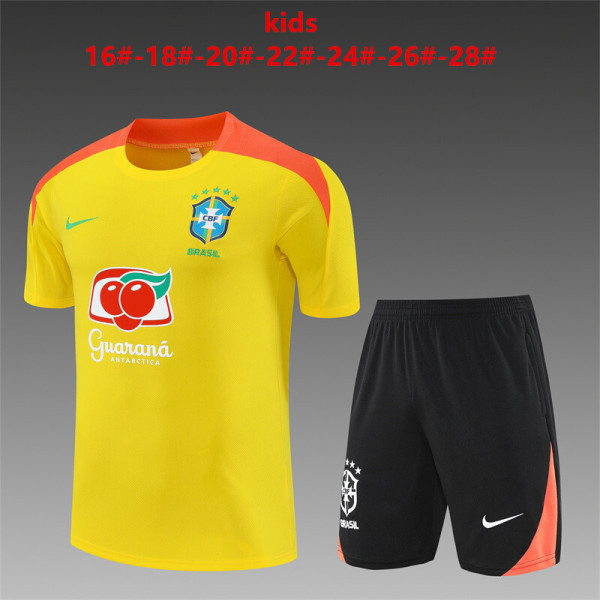 Kids Brazil Short Training Suit Yellow 2025