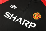 Mens Manchester United Retro Training Top Black 1998/99