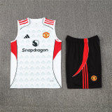 Mens Manchester United Singlet Suit White 2025/26