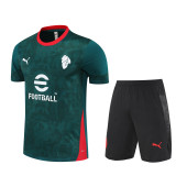 Mens AC Milan Short Training Suit Green 2025/26