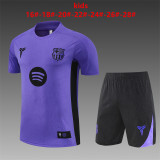 Kids Barcelona Short Training Suit Purple 2025/26