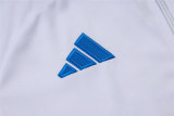 Mens Real Madrid Jacket + Pants Training Suit White - Blue 2025/26
