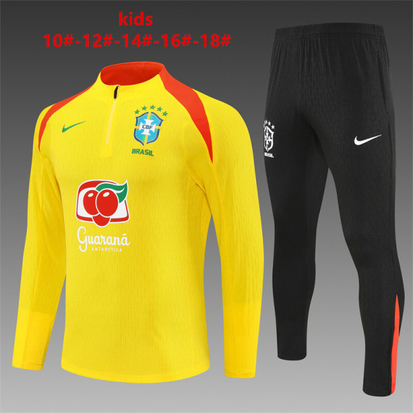 Kids Brazil Training Suit Yellow 2025