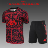 Kids Liverpool Short Training Suit Red - Black 2025/26