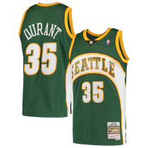 Mens Seattle SuperSonics Kevin Durant Mitchell & Ness 2007-08 Green Hardwood Classics Swingman Jersey