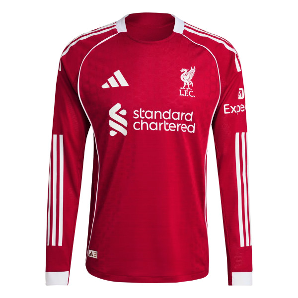 Mens Liverpool Home Authentic Jersey Long Sleeve 2025/26 - Match