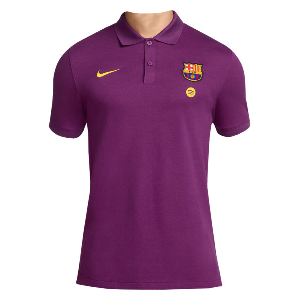 Mens Barcelona Polo Shirt Dark Purple 2025/26