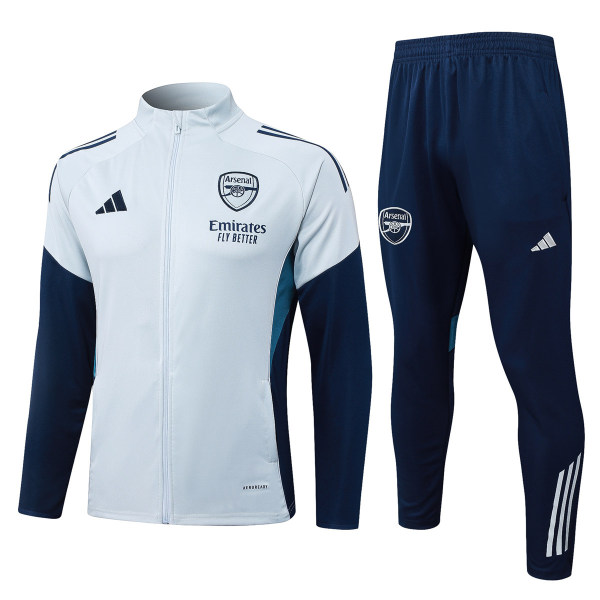 Mens Arsenal Jacket + Pants Training Suit Light Blue 2025/26