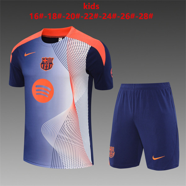 Kids Barcelona Short Training Suit Royal 2025/26
