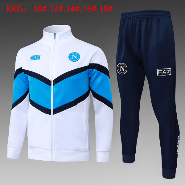 Kids Napoli Jacket + Pants Training Suit White 2025/26