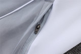 Mens Real Madrid Jacket + Pants Training Suit Light Grey 2025/26