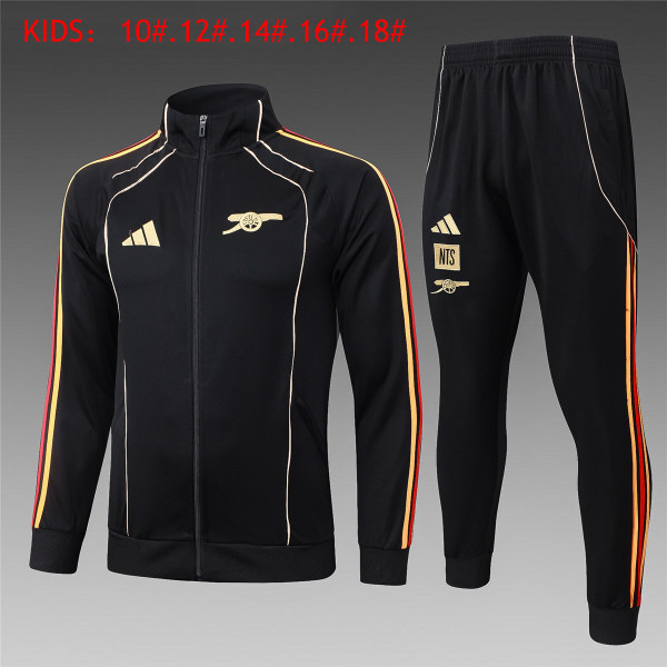 Kids Arsenal Jacket + Pants Training Suit Black 2025/26