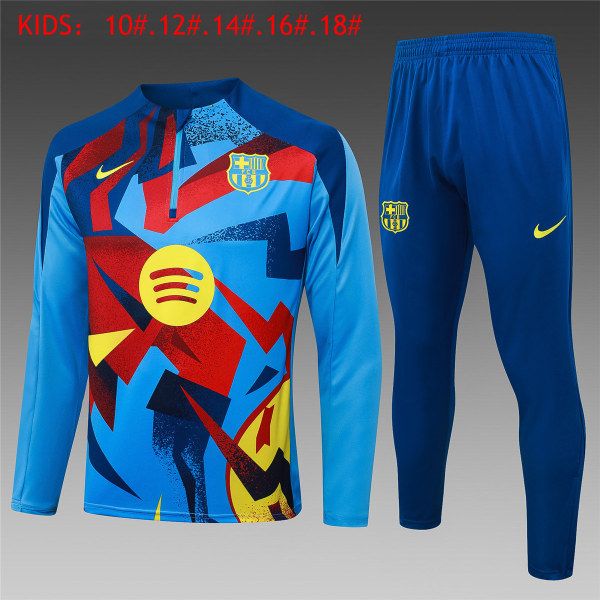 Kids Barcelona Training Suit Blue 2025/26