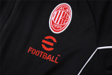 Mens AC Milan Jacket + Pants Training Suit Black 2025/26