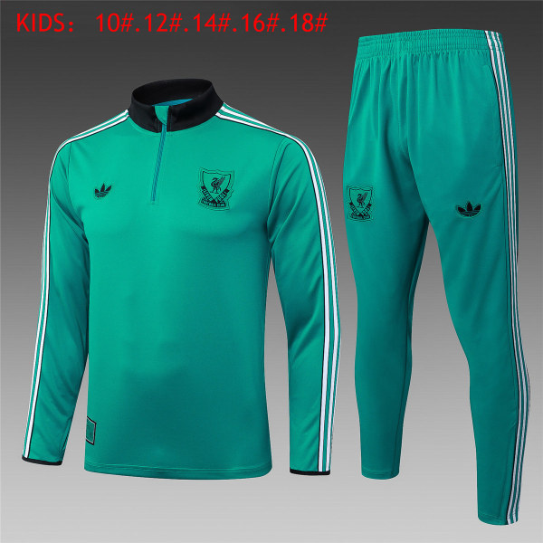 Kids Liverpool Training Suit Green 2025/26