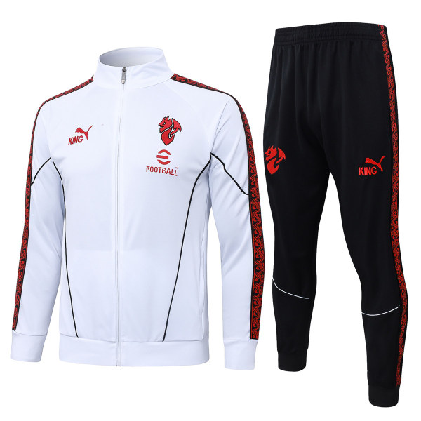 Mens AC Milan Jacket + Pants Training Suit White 2025/26