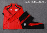 Mens Flamengo Training Suit Red - Black 2025/26