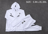 Mens Real Madrid Hoodie Jacket + Pants Training Suit White 2025/26