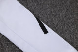 Mens Real Madrid Hoodie Jacket + Pants Training Suit White 2025/26