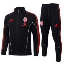 Mens AC Milan Jacket + Pants Training Suit Black 2025/26
