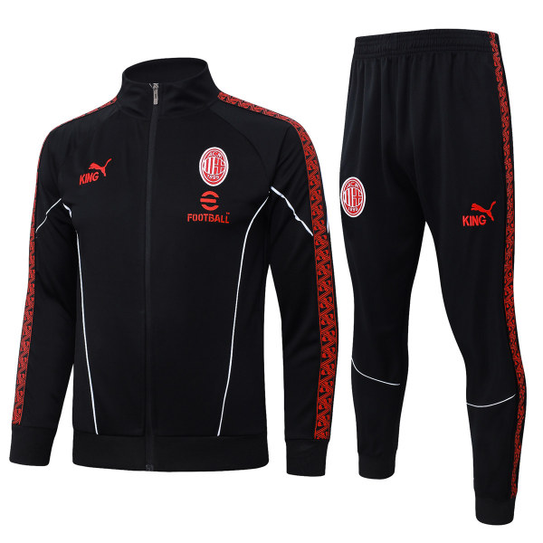 Mens AC Milan Jacket + Pants Training Suit Black 2025/26
