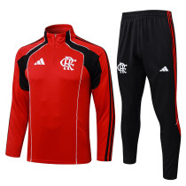 Mens Flamengo Training Suit Red - Black 2025/26