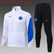 Kids PSG Jacket + Pants Suit White 2025/26