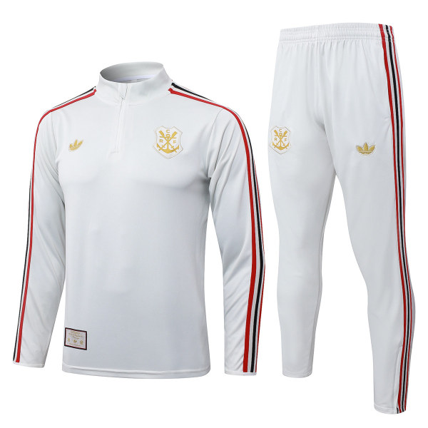 Mens Flamengo Training Suit Light Grey 2025/26