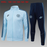 Kids Manchester City Jacket + Pants Suit Light Blue 2025/26