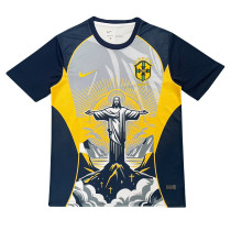 Mens Brazil Special Edition Jesus Black - Yellow Jersey 2025