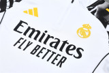 Mens Real Madrid Training Suit White - Black 2025/26