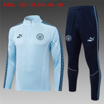 Kids Manchester City Training Suit Light Blue 2025/26