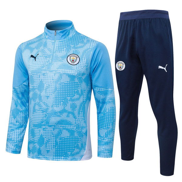 Mens Manchester City Training Suit Light Blue Pattern 2025/26