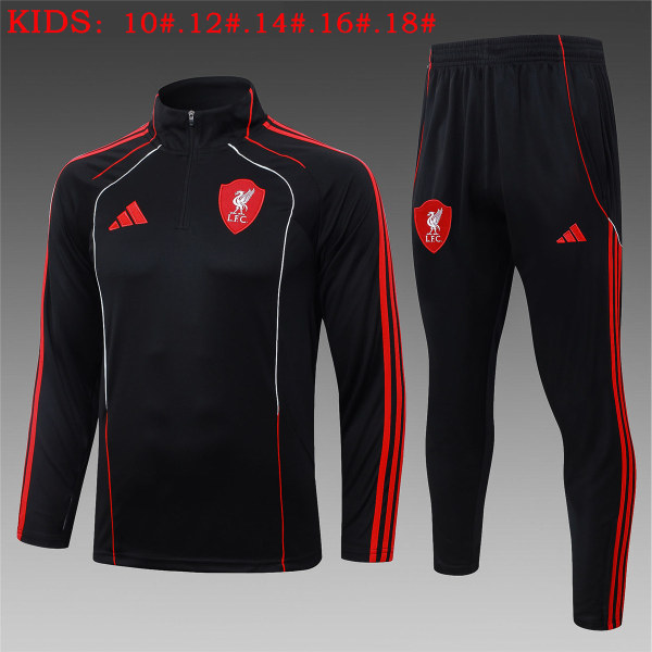 Kids Liverpool Training Suit Black 2025/26